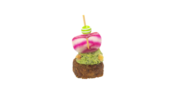 Falafel de pois chiche vert à la menthe, pièce cocktail végétarienne