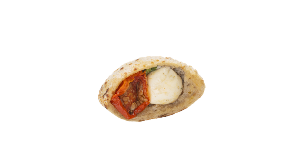 Pita à l'italienne burrata et tomate confite, pièce cocktail végétarienne traiteur