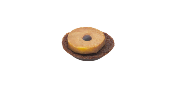 Sablé pain d'épice au foie gras de canard français et balsamique, pièce cocktail traiteur
